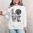 Women's Baseball Softball Baseball Mom LOVE Baseball Women Crewneck Sweatshirt