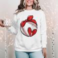 Womens Custom Baseball Mom Number 7 Heart For Mom Mommy Raglan Baseball Tee Women Crewneck Sweatshirt Womens Custom Baseball Mom Number 7 Heart For Mom Mommy Raglan Baseball Tee Women Crewneck Sweatshirt