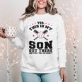 Yes This Is My Son Out There Baseball Mom Women Crewneck Sweatshirt Yes This Is My Son Out There Baseball Mom Women Crewneck Sweatshirt