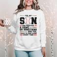 Yes Son Has Practice a Game Baseball Mom Women Crewneck Sweatshirt Yes Son Has Practice a Game Baseball Mom Women Crewneck Sweatshirt