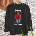 African American Baseball Mom Pisces Queen Zodiac Sign Women Crewneck Sweatshirt African American Baseball Mom Pisces Queen Zodiac Sign Women Crewneck Sweatshirt