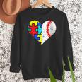 Autism Baseball Heart Autism Puzzle Baseball Mom Women Crewneck Sweatshirt Autism Baseball Heart Autism Puzzle Baseball Mom Women Crewneck Sweatshirt