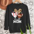 Ball Mom Football Baseball Mom Heart Women Crewneck Sweatshirt
