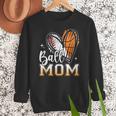 Ball Mom Heart Basketball Baseball Mom Women Crewneck Sweatshirt Ball Mom Heart Basketball Baseball Mom Women Crewneck Sweatshirt