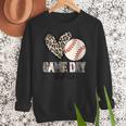 Baseball Game Day Vibes Baseball Mom Mama Leopard Cute Women Crewneck Sweatshirt Baseball Game Day Vibes Baseball Mom Mama Leopard Cute Women Crewneck Sweatshirt