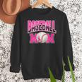 BASEBALL MOM BREAST CANCER RIBBON PINK SPORTS MOM Women Crewneck Sweatshirt BASEBALL MOM BREAST CANCER RIBBON PINK SPORTS MOM Women Crewneck Sweatshirt
