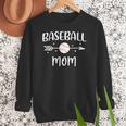 Baseball Mom Cute Grandson Player Arrow Heart Family Women Crewneck Sweatshirt
