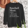 Baseball Mom Definition Sarcastic Sports Women Crewneck Sweatshirt