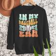 In My Baseball Mom Era Retro Groovy Style Sports Mama Women Crewneck Sweatshirt In My Baseball Mom Era Retro Groovy Style Sports Mama Women Crewneck Sweatshirt