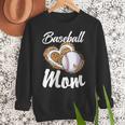 Baseball Mom Grandma Leopard Baseball Lover Fan Women Crewneck Sweatshirt