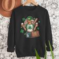 Baseball Mom Green Shamrock St Patrick Day Women Women Crewneck Sweatshirt