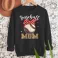 Baseball Mom Headband Leopard Baseball Ball Mother's Day Women Crewneck Sweatshirt Baseball Mom Headband Leopard Baseball Ball Mother's Day Women Crewneck Sweatshirt