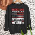 Baseball Mom Inside Us All There Lives a Zombie Sport Women Crewneck Sweatshirt