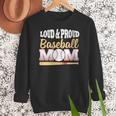 Baseball Mom Leopard Print Loud And Proud With Ball & Bat Women Crewneck Sweatshirt