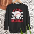 Baseball Mom Meme Quote Women Crewneck Sweatshirt