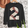 Baseball Mom Baseball Parent Number Two Baseball Gear 2 Women Crewneck Sweatshirt