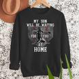 Baseball Mom My Son Will Be Waiting For You At Home Women Crewneck Sweatshirt Baseball Mom My Son Will Be Waiting For You At Home Women Crewneck Sweatshirt