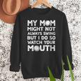 Baseball Mom Swing Watch Mouth Baseball Boy Women Crewneck Sweatshirt Baseball Mom Swing Watch Mouth Baseball Boy Women Crewneck Sweatshirt