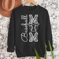 Baseball Mom Tee Leopard Mother's Day Grandma Women Crewneck Sweatshirt
