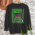 Baseball Mom Traits For Great Mothers Grey And Green Women Crewneck Sweatshirt