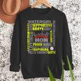 Baseball Mom Traits For Great Mothers Grey And Yellow Women Crewneck Sweatshirt Baseball Mom Traits For Great Mothers Grey And Yellow Women Crewneck Sweatshirt