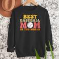 Best Baseball Mom In The World Baseball Women Crewneck Sweatshirt