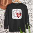 Bleached Custom Baseball Mom Number 20 Heart For Mom Women Crewneck Sweatshirt