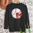 Custom Baseball Mom Number 28 Heart For Mom Mommy Women Crewneck Sweatshirt
