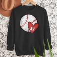Custom Baseball Mom Number 87 Heart For Mom Mommy Women Crewneck Sweatshirt