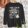 I Didn't Plan On Becoming a Baseball Mom Mother's Day Women Crewneck Sweatshirt I Didn't Plan On Becoming a Baseball Mom Mother's Day Women Crewneck Sweatshirt