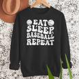 Eat Sleep Baseball Repeat Baseball Lover Baseball Mom Girls Women Crewneck Sweatshirt