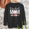 Floral Baseball Mom Mother's Day Cute Baseball Mama Mommy Women Crewneck Sweatshirt Floral Baseball Mom Mother's Day Cute Baseball Mama Mommy Women Crewneck Sweatshirt