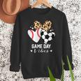 Game Day Vibes Soccer Baseball Mom Heart Women Crewneck Sweatshirt