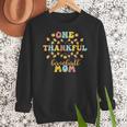 Groovy Retro One Thankful Baseball Mom Thanksgiving Fall Women Crewneck Sweatshirt Groovy Retro One Thankful Baseball Mom Thanksgiving Fall Women Crewneck Sweatshirt