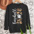 Happy Mother's Day Baseball Mom Leopard Softball Lover Women Crewneck Sweatshirt Happy Mother's Day Baseball Mom Leopard Softball Lover Women Crewneck Sweatshirt