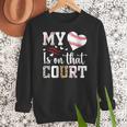 My Heart Is On That Court Baseball Player Baseball Mom Women Crewneck Sweatshirt My Heart Is On That Court Baseball Player Baseball Mom Women Crewneck Sweatshirt