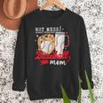 Hot Mess Always Stressed Baseball Mom Women Crewneck Sweatshirt
