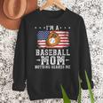 I'm a Baseball Mom Nothing Scares Me Baseball Women Crewneck Sweatshirt