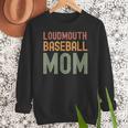 Loudmouth Baseball Mom Mother's Day Sports Cute Women Crewneck Sweatshirt Loudmouth Baseball Mom Mother's Day Sports Cute Women Crewneck Sweatshirt