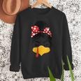 Messy Bun Baseball Mom Turkey Face Matching Thanksgiving Women Crewneck Sweatshirt Messy Bun Baseball Mom Turkey Face Matching Thanksgiving Women Crewneck Sweatshirt