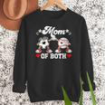Mom Of Both Soccer Baseball Mom Of A Baseball Soccer Player Women Crewneck Sweatshirt Mom Of Both Soccer Baseball Mom Of A Baseball Soccer Player Women Crewneck Sweatshirt