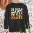 Moms Against Baseball Pants Retro Baseball Mom Women Crewneck Sweatshirt Moms Against Baseball Pants Retro Baseball Mom Women Crewneck Sweatshirt