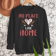No Place Like Home Baseball Mom Kids Family Fun Women Crewneck Sweatshirt