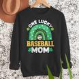 One Lucky Baseball Mom St Patricks Day Rainbow Mother Mama Women Crewneck Sweatshirt One Lucky Baseball Mom St Patricks Day Rainbow Mother Mama Women Crewneck Sweatshirt