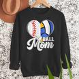 Proud Ball Mom Volleyball Baseball Mom Heart Women Crewneck Sweatshirt Proud Ball Mom Volleyball Baseball Mom Heart Women Crewneck Sweatshirt