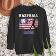 Proud Baseball MOM USA American Flag Family Game Day Women Crewneck Sweatshirt Proud Baseball MOM USA American Flag Family Game Day Women Crewneck Sweatshirt