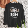 Proud Mom Of a 2024 Senior Class Of 2024 Baseball Mom Women Crewneck Sweatshirt