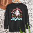 Retro Oily Baseball Mom Meme For Essential Oils Game Day Women Crewneck Sweatshirt