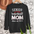 Senior Baseball Mom Class Of 2024 Baseball Senior Night Women Crewneck Sweatshirt