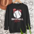 Softball Baseball Mom Floral Tee Mother's Day Women Crewneck Sweatshirt Softball Baseball Mom Floral Tee Mother's Day Women Crewneck Sweatshirt